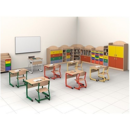 Lot de 2 table salle de classe individuelle