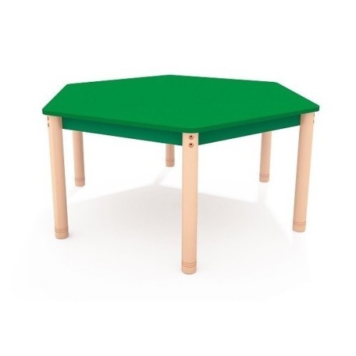 Table hexagonale colorée - de 40 à 58 cm