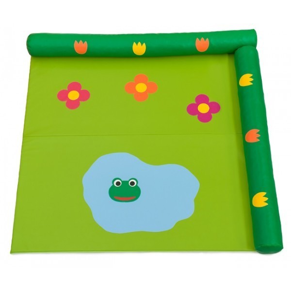 Tapis motricité bébé prairie avec rouleaux