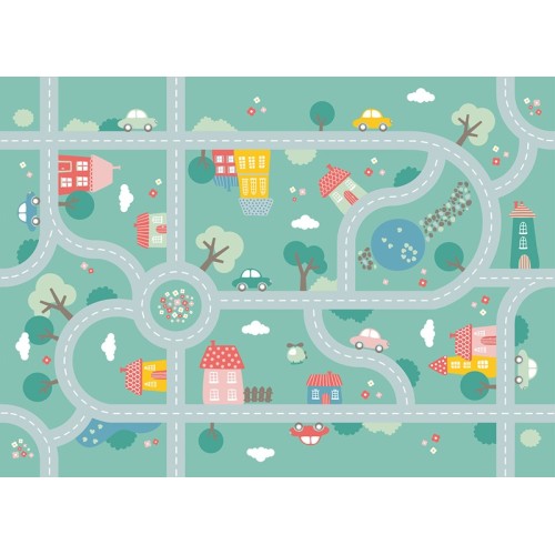 Tapis enfant route vinyle