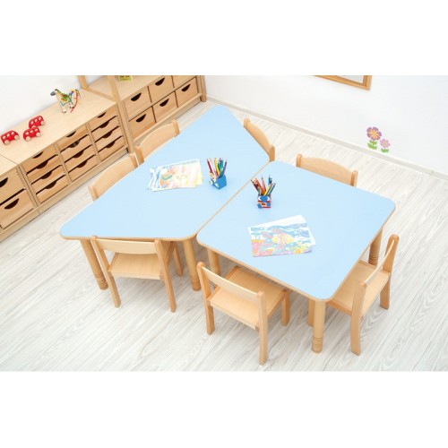 Table maternelle trapèze réglable