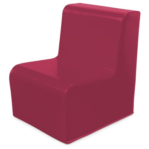 Fauteuil individuel en mousse avec dossier et bords arrondis