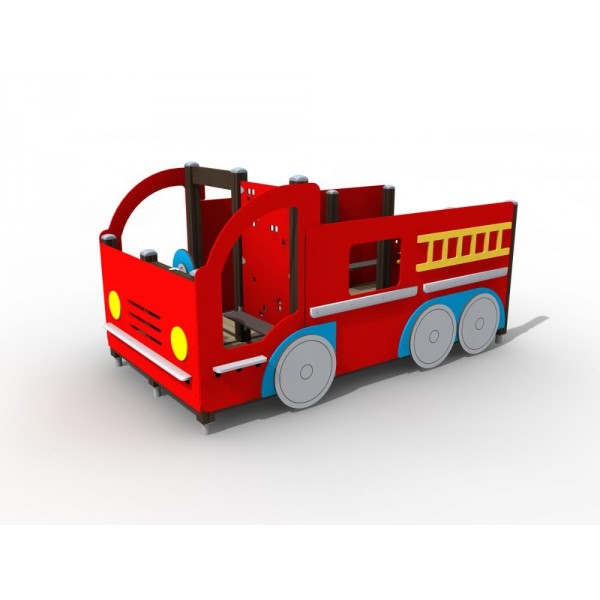 Camion de pompiers en bois - Enfantillage