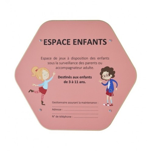 Panneau espace enfants intérieur