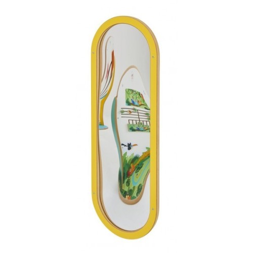 Miroir déformant Enfant Oval Jaune