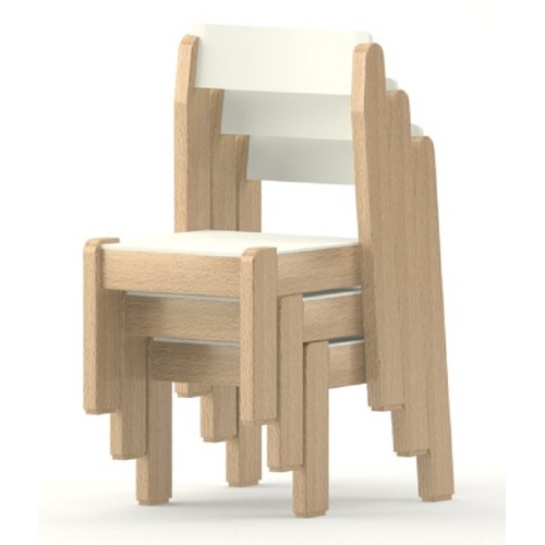 Lot de 4 chaises empilables crèche