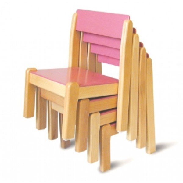 Lot de 4 chaises empilables crèche