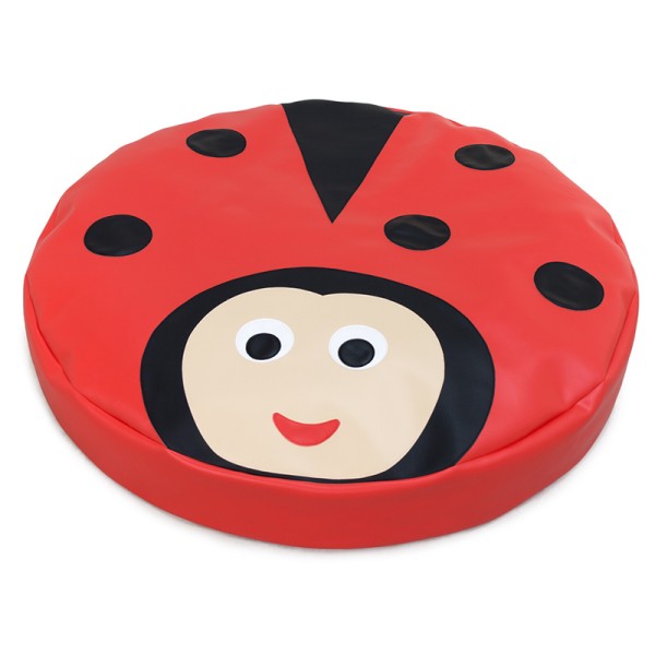 Grand coussin circulaire - Coccinelle