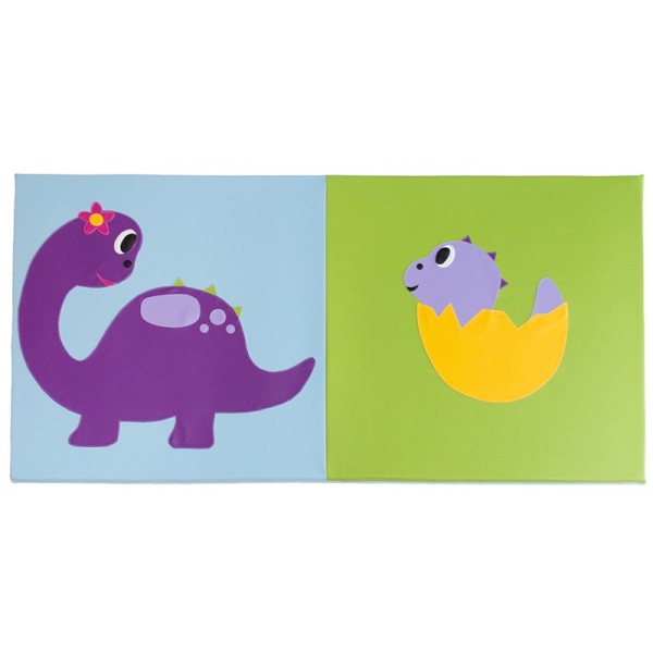 Tapis crèche - motif dinosaure et son bébé