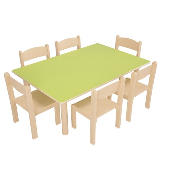 Table rectangle et 6 chaises T1