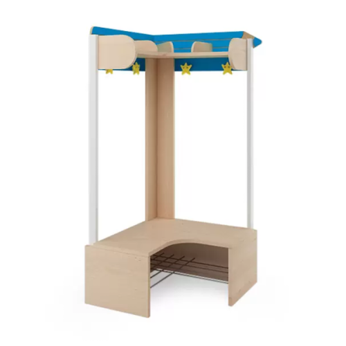 Banc vestiaire d'angle 4 enfants