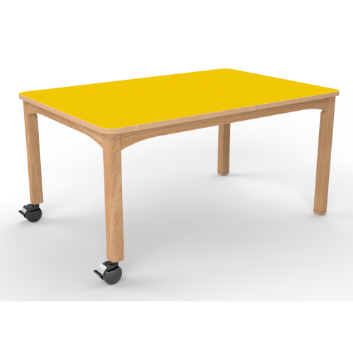 Table rectangulaire avec roulettes - 120 x 60 cm