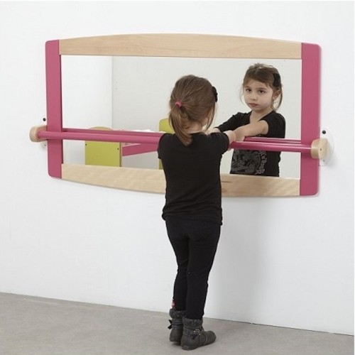 Miroir 120 x 60 cm et barre de maintien