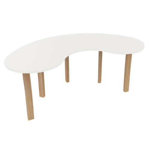 Table haricot en bois pour enfants