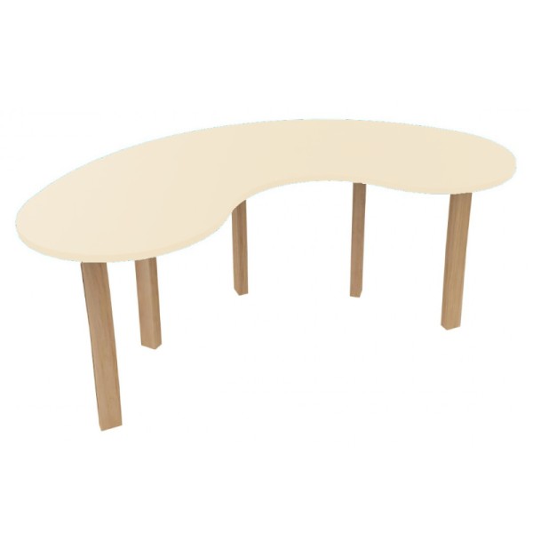 Table haricot en bois pour enfants