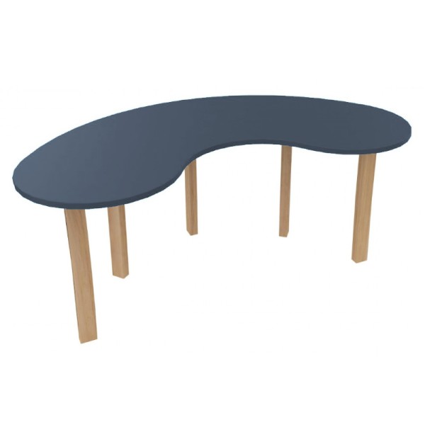 Table haricot en bois pour enfants