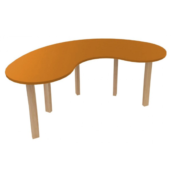 Table haricot en bois pour enfants