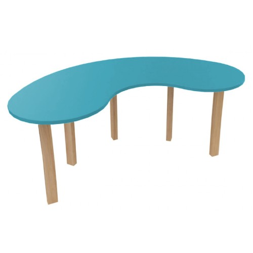 Table haricot en bois pour enfants