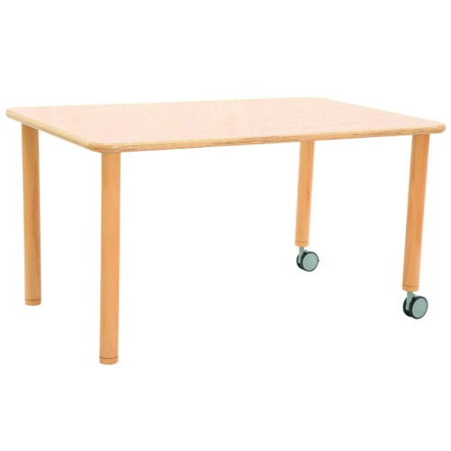 Table petite enfance rectangle sur roulettes