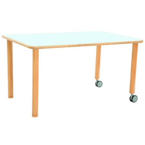 Table petite enfance rectangle sur roulettes