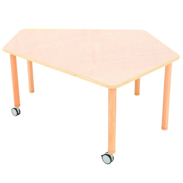 Grande table pentagonale mobile crèche