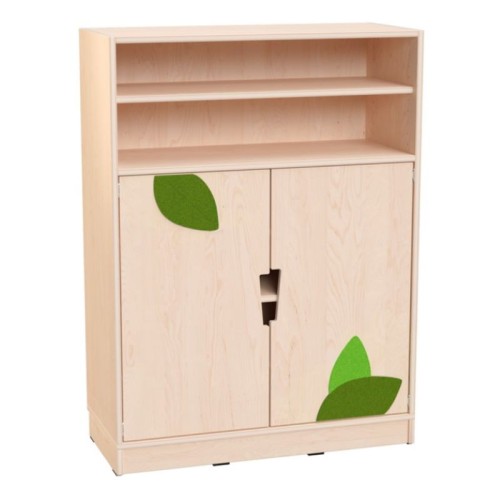 Armoire basse avec portes décorées