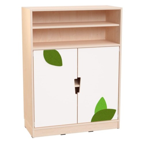 Armoire basse avec portes décorées