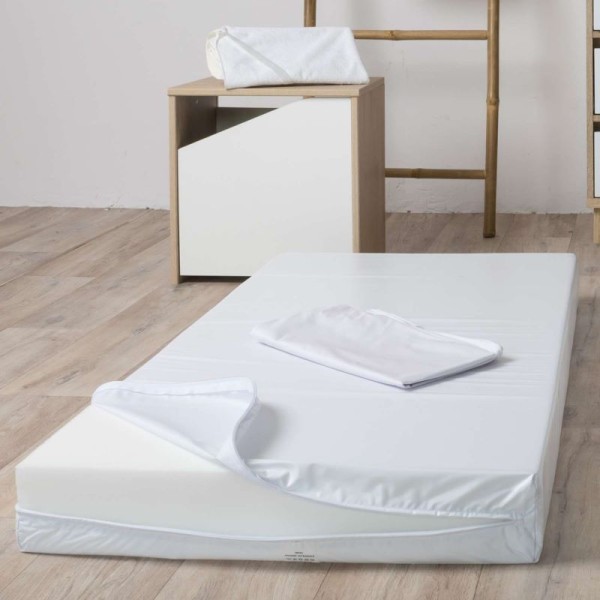 Lot de 2 - Matelas mousse enfant avec housse PVC