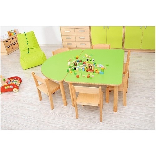 Table maternelle carrée réglable