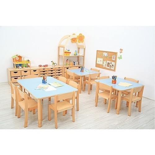 Table maternelle rectangle réglable