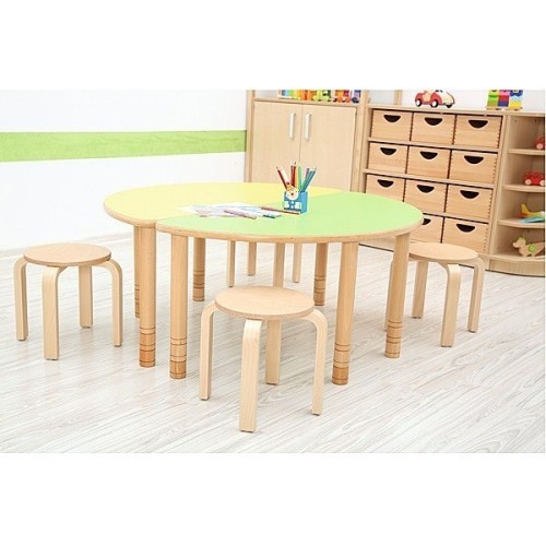 Table crèche demi cercle réglable