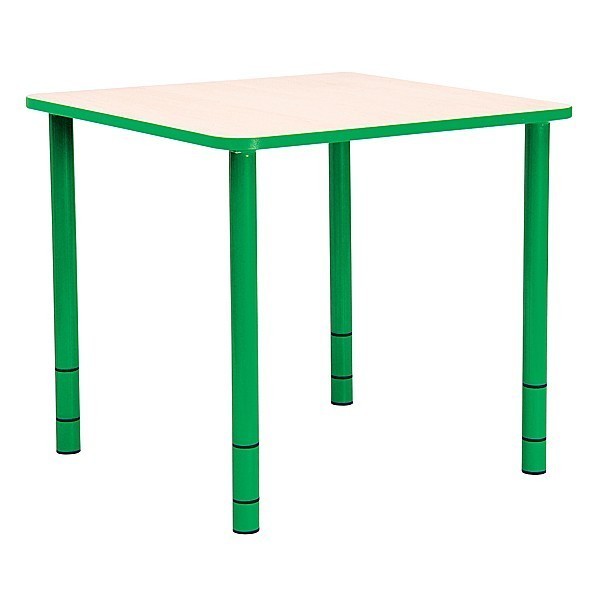 Table enfant carrée réglable - de 40 à 58 cm