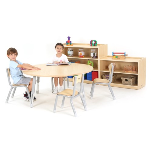 Pack table ronde enfant réglable et 4 chaises