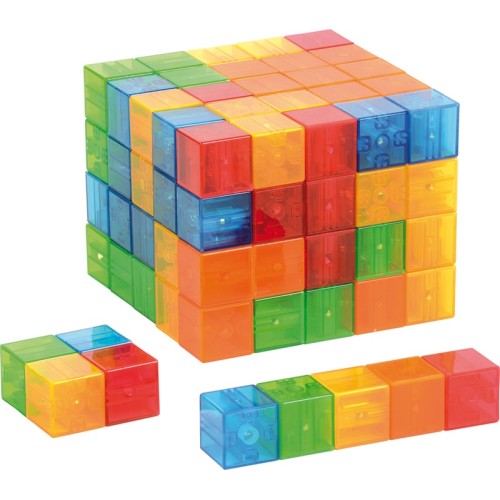 Set 100 cubes magnétiques et translucides