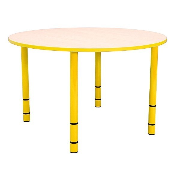 Table enfant ronde réglable - de 40 à 58 cm