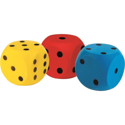 Lot de 3 dés géants - 15,5 cm