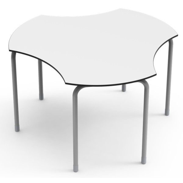 Table classe flexible ronde et découpée