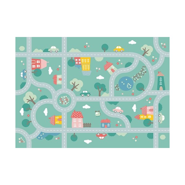 tapis vinyle ruelle Route tapis de jeu enfants - TenStickers