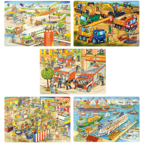 Pack 5 puzzles métiers