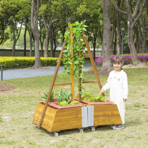 Petit carré potager cour de récréation