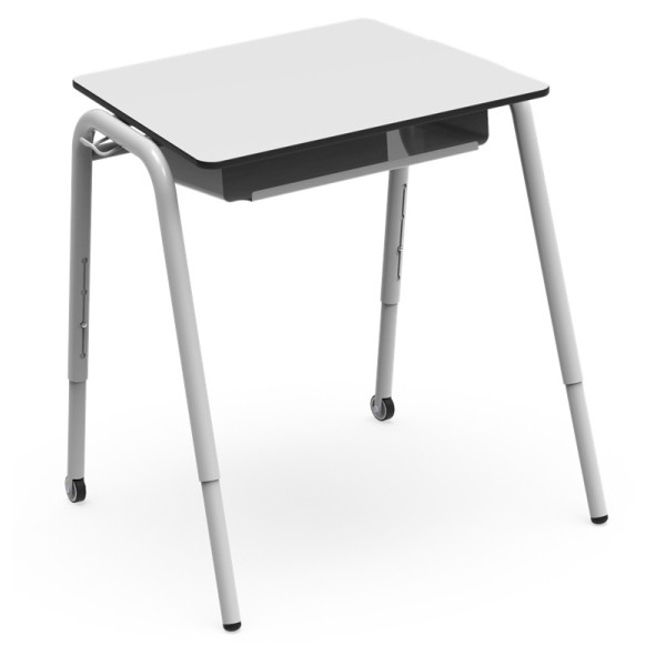 Table scolaire 1 élève avec roulettes