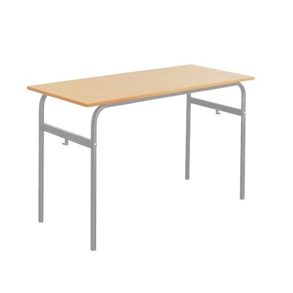 Lot de 6 tables école fixe biplace