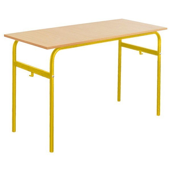 Lot de 6 tables école fixe biplace