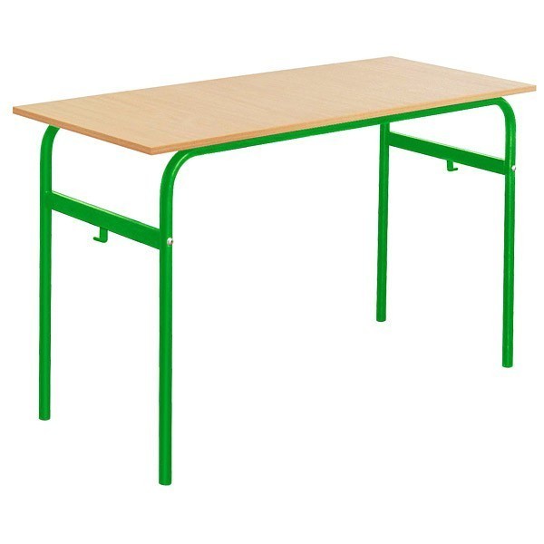 Lot de 6 tables école fixe biplace