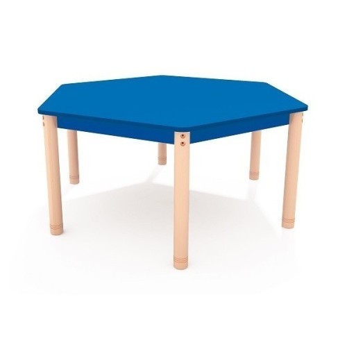 Table hexagonale colorée - de 40 à 58 cm