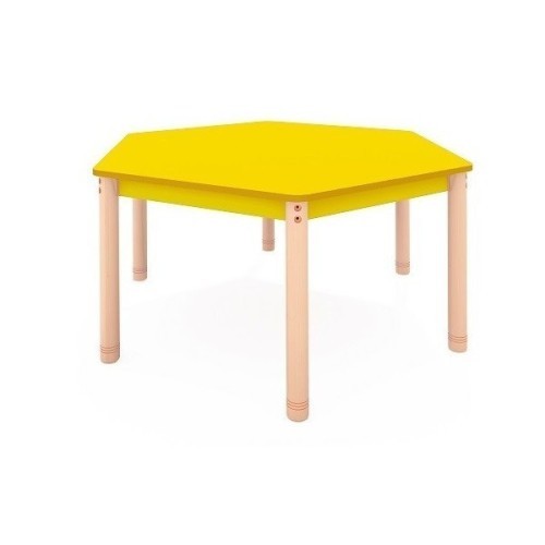 Table hexagonale colorée - de 40 à 58 cm