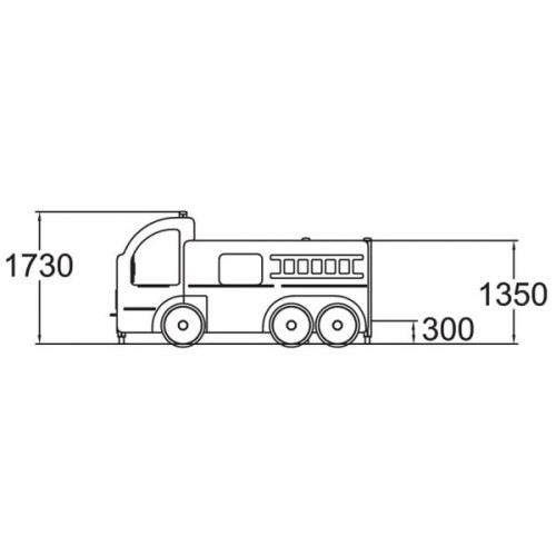 Cabane camion de pompier