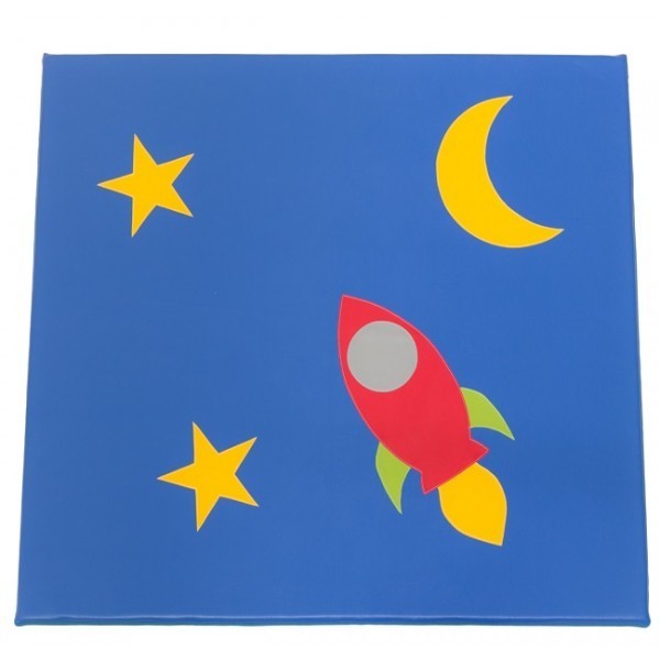 Tapis crèche - motif fusée