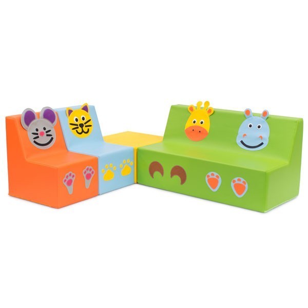 Ensemble mobilier mousse maternelle - Motifs animaux