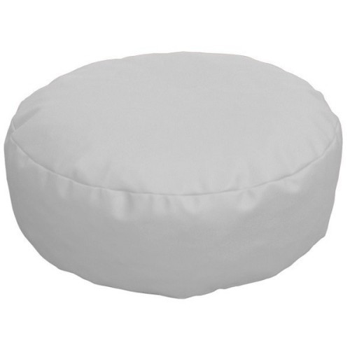 Grand coussin rond blanc